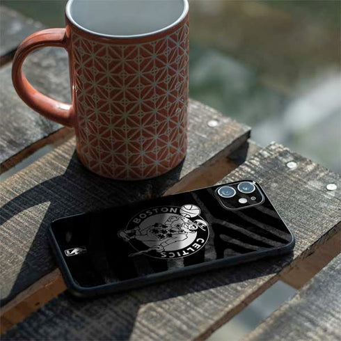 NBA Boston Celtics Black Animal Print iPhone 11 Skin