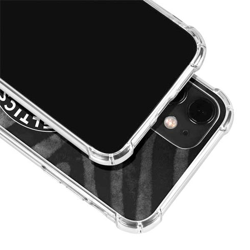 NBA Boston Celtics Black Animal Print iPhone 12 Clear Case