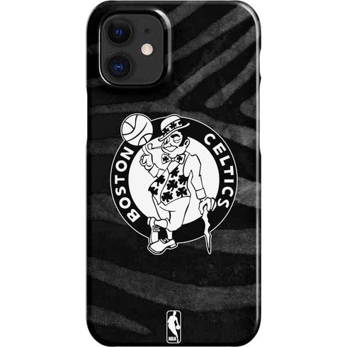 NBA Boston Celtics Black Animal Print iPhone 12 Mini Lite Case