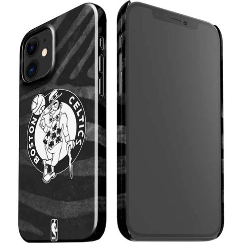 NBA Boston Celtics Black Animal Print iPhone 12 Mini Lite Case