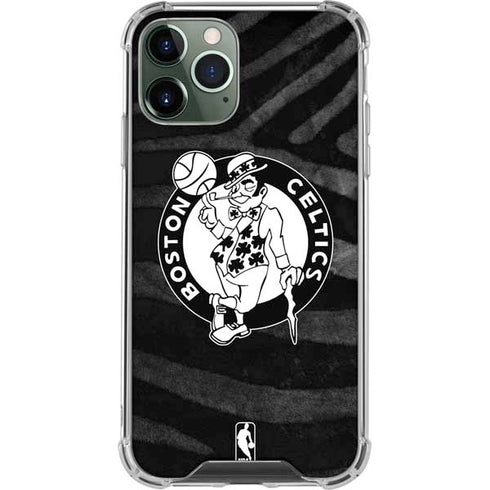 NBA Boston Celtics Black Animal Print iPhone 12 Pro Max Clear Case