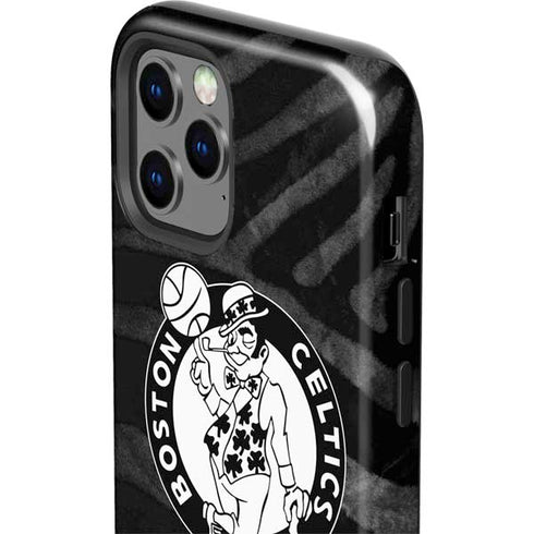 NBA Boston Celtics Black Animal Print iPhone 12 Pro Max Impact Case