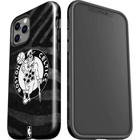 NBA Boston Celtics Black Animal Print iPhone 12 Pro Max Impact Case