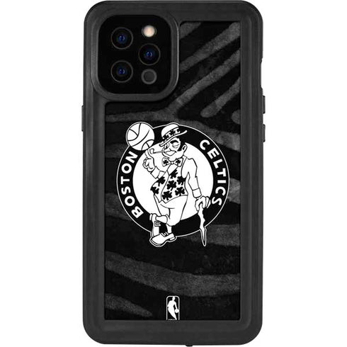 NBA Boston Celtics Black Animal Print iPhone 12 Pro Max Waterproof Case