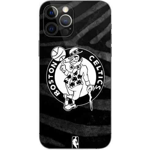 NBA Boston Celtics Black Animal Print iPhone 12 Pro Skin