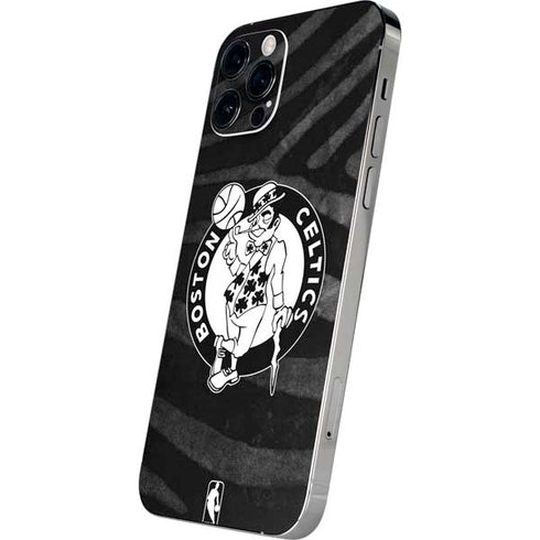NBA Boston Celtics Black Animal Print iPhone 12 Pro Skin