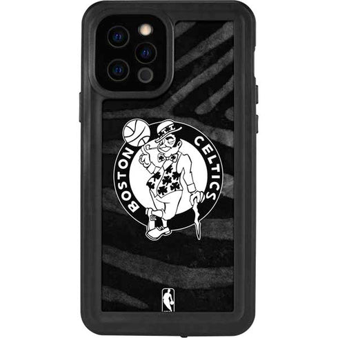 NBA Boston Celtics Black Animal Print iPhone 12 Pro Waterproof Case