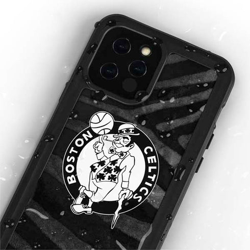 NBA Boston Celtics Black Animal Print iPhone 12 Pro Waterproof Case