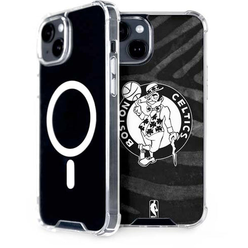 NBA Boston Celtics Black Animal Print iPhone 13 MagSafe Case