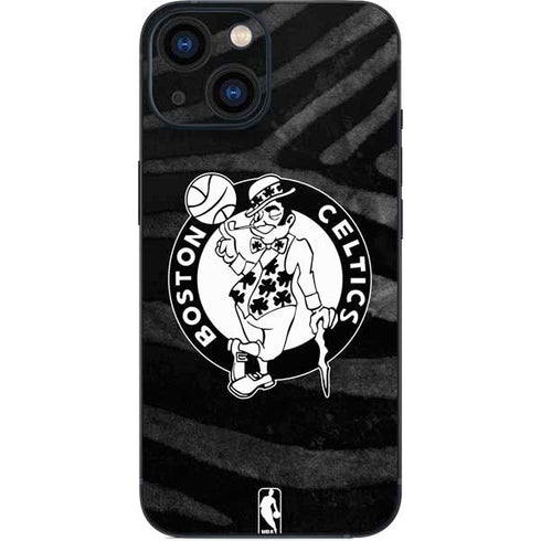 NBA Boston Celtics Black Animal Print iPhone 13 Mini Skin