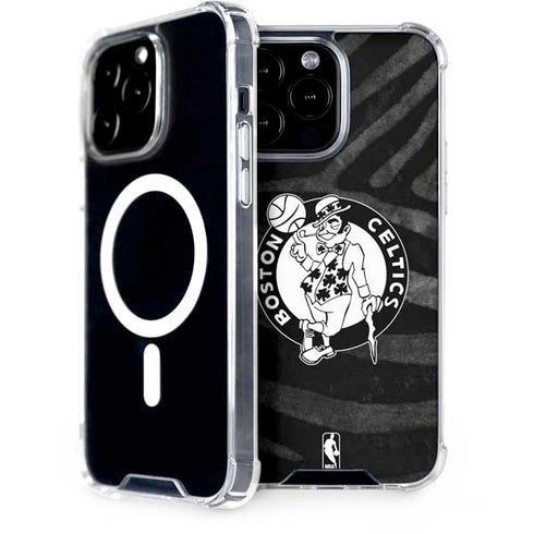 NBA Boston Celtics Black Animal Print iPhone 13 Pro Max MagSafe Case