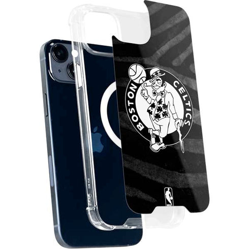 NBA Boston Celtics Black Animal Print iPhone 15 Plus MagSafe Case
