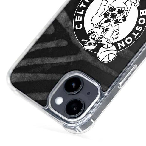 NBA Boston Celtics Black Animal Print iPhone 15 Plus MagSafe Case
