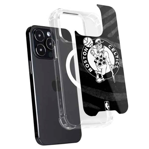 NBA Boston Celtics Black Animal Print iPhone 14 Pro Max MagSafe Case