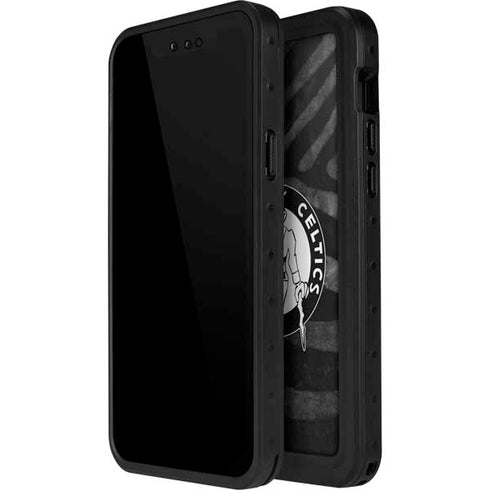 NBA Boston Celtics Black Animal Print iPhone 14 Pro Max Waterproof Case