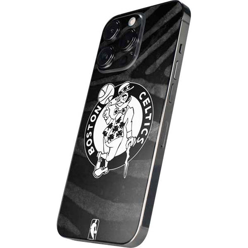 NBA Boston Celtics Black Animal Print iPhone 14 Pro Skin