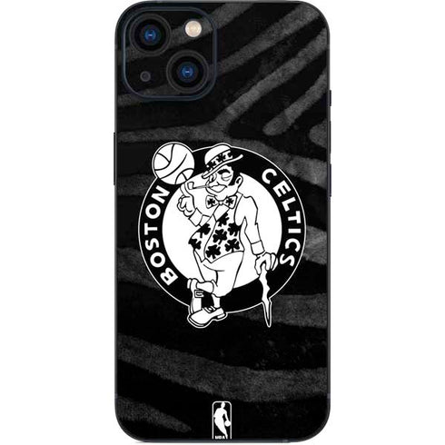 NBA Boston Celtics Black Animal Print iPhone 14 Skin