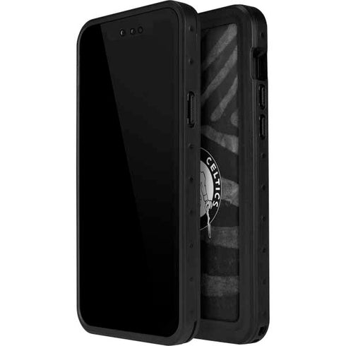 NBA Boston Celtics Black Animal Print iPhone 15 Plus Waterproof Case
