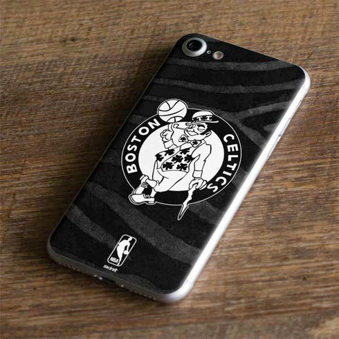 NBA Boston Celtics Black Animal Print iPhone 7 Skin