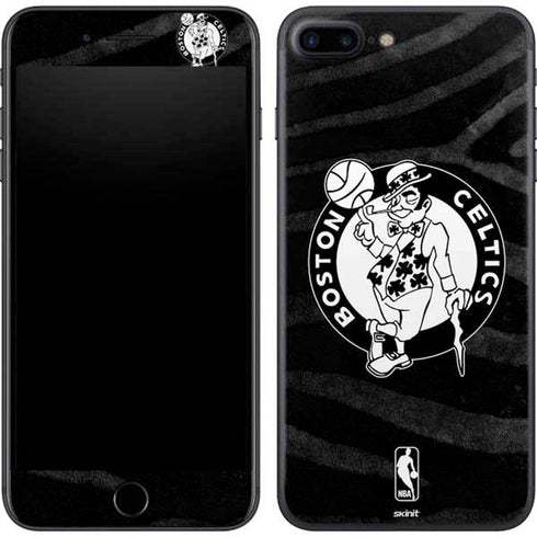 NBA Boston Celtics Black Animal Print iPhone 8 Plus Skin