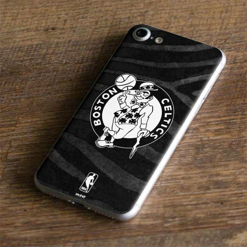 NBA Boston Celtics Black Animal Print iPhone 8 Skin