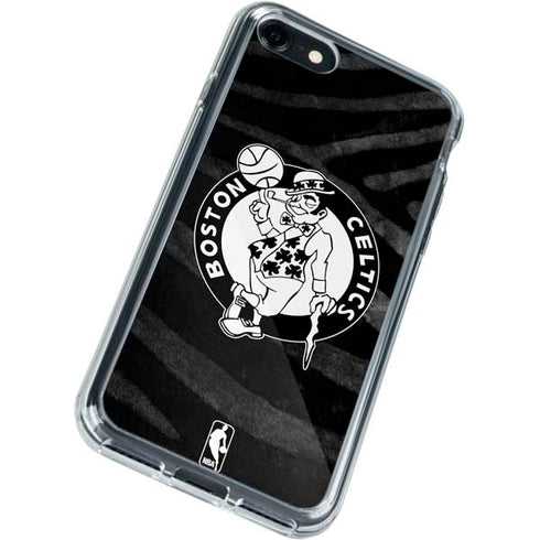 NBA Boston Celtics Black Animal Print iPhone SE (2nd & 3rd Gen) Clear Case