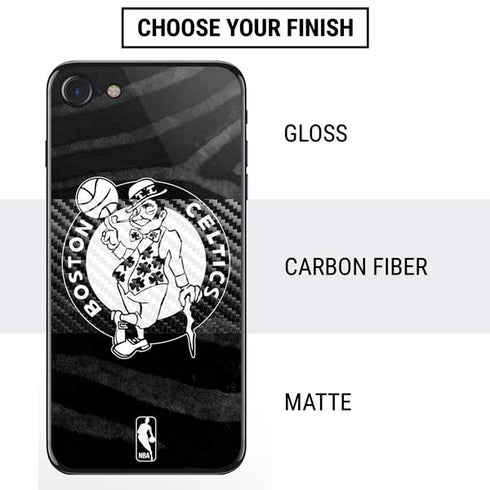 NBA Boston Celtics Black Animal Print iPhone SE (2nd & 3rd Gen) Skin