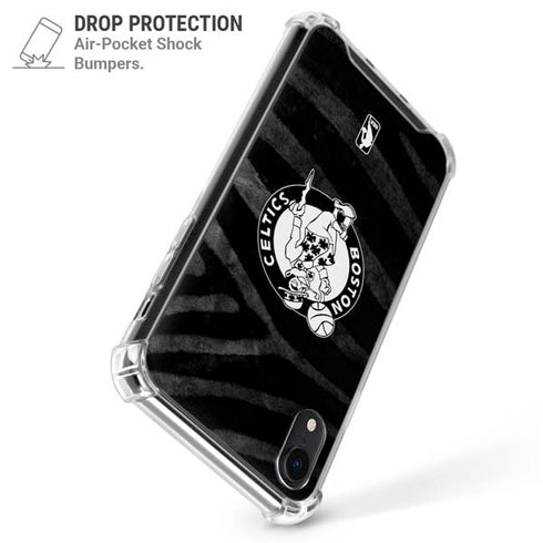 NBA Boston Celtics Black Animal Print iPhone XR Clear Case