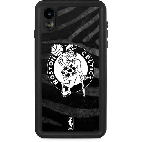 NBA Boston Celtics Black Animal Print iPhone XR Waterproof Case