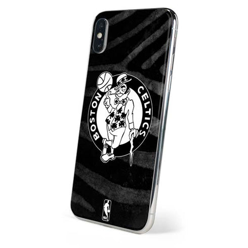 NBA Boston Celtics Black Animal Print iPhone XS Max Skin