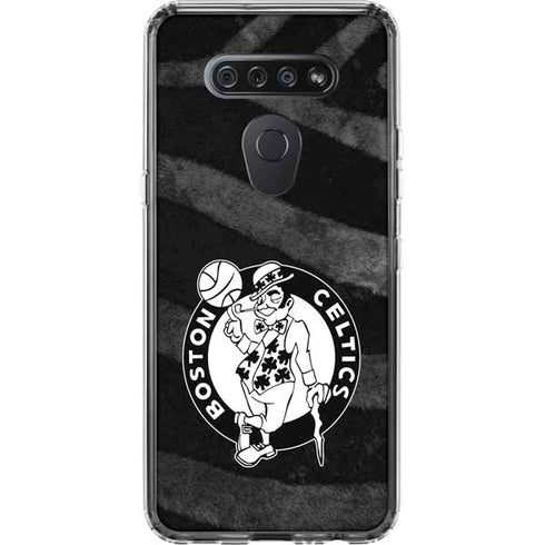 NBA Boston Celtics Black Animal Print LG K51/Q51 Clear Case