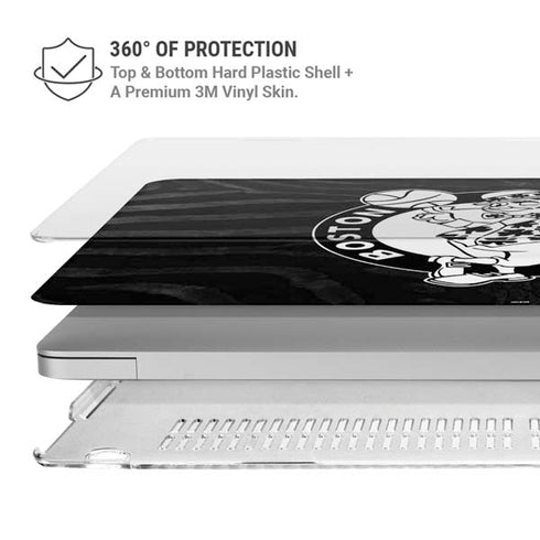 NBA Boston Celtics Black Animal Print MacBook Air 15in (2023-2025) Case plus Skin