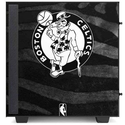 NBA Boston Celtics Black Animal Print NZXT H510 Compact ATX Mid-Tower Case Skin