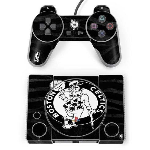 NBA Boston Celtics Black Animal Print PlayStation Classic Bundle Skin