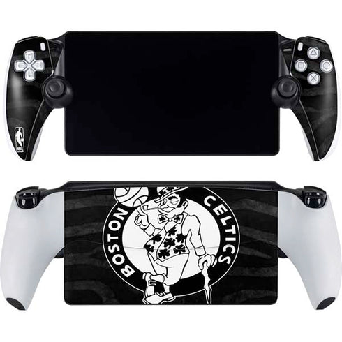 NBA Boston Celtics Black Animal Print PlayStation Portal Remote Player Skin