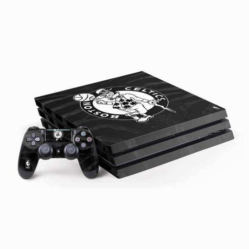 NBA Boston Celtics Black Animal Print PS4 Pro Bundle Skin