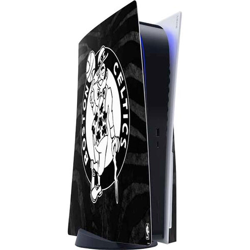 NBA Boston Celtics Black Animal Print PS5 Console Skin