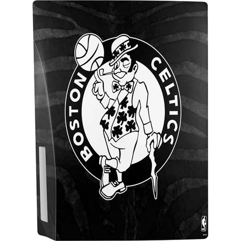 NBA Boston Celtics Black Animal Print PS5 Console Skin