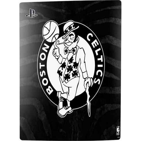 NBA Boston Celtics Black Animal Print PS5 Digital Edition Console Skin