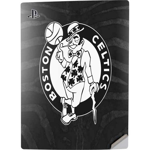 NBA Boston Celtics Black Animal Print PS5 Digital Edition Console Skin