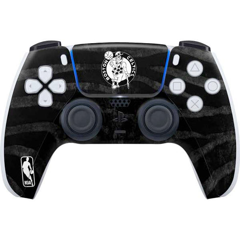 NBA Boston Celtics Black Animal Print PS5 Controller Skin
