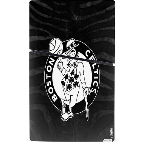 NBA Boston Celtics Black Animal Print PS5 Slim Digital Edition Bundle Skin