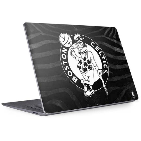 NBA Boston Celtics Black Animal Print Surface Laptop 3 13.5in Skin
