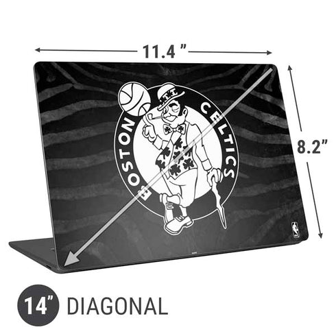 NBA Boston Celtics Black Animal Print Universal Laptop 14in (11.4 x 8.2in) Skin