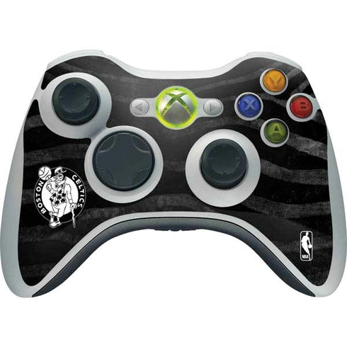 NBA Boston Celtics Black Animal Print Xbox 360 Wireless Controller Skin