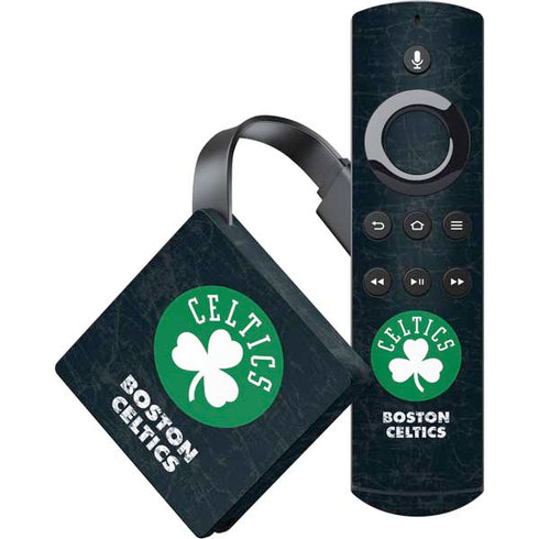 NBA Boston Celtics Black Secondary Logo Amazon Fire TV Skin