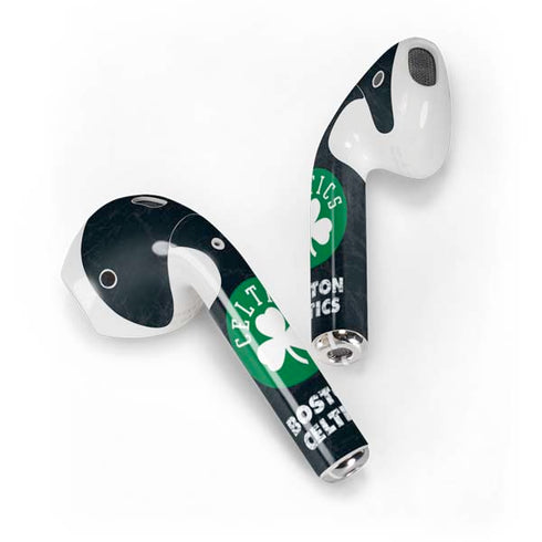 NBA Boston Celtics Black Secondary Logo Apple AirPods Skin