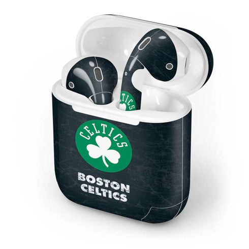 NBA Boston Celtics Black Secondary Logo Apple AirPods Skin