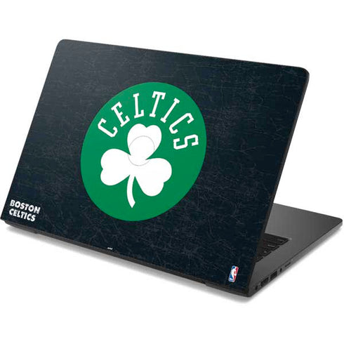 NBA Boston Celtics Black Secondary Logo Dell Chromebook Skin