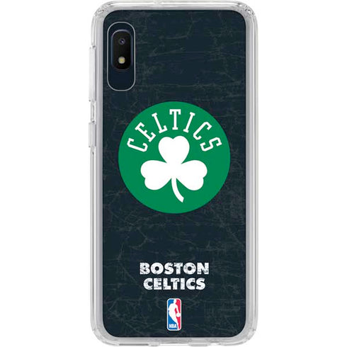 NBA Boston Celtics Black Secondary Logo Galaxy A10e Clear Case
